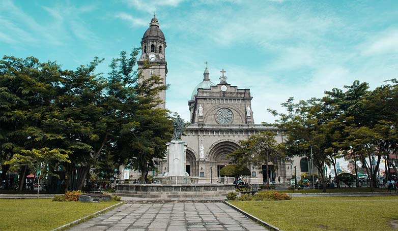 Church on the Intramuros in Manila, Philippines.