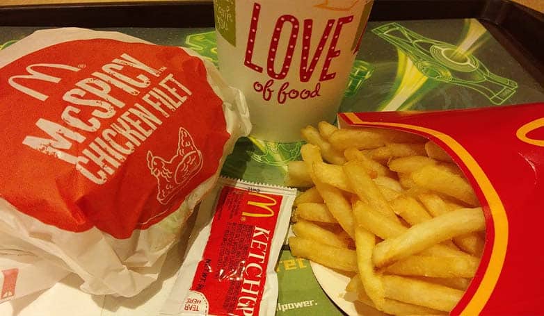 McSpicy Chicken Filet with French Fries and Drinks in Mcdonald's Philippines