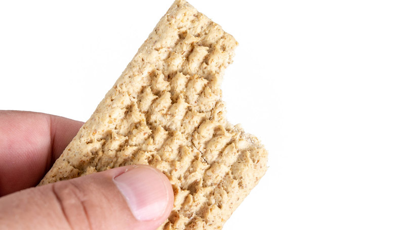 Whole-grain crackers are a great source of complex carbohydrates, fiber, and other essential nutrients. 