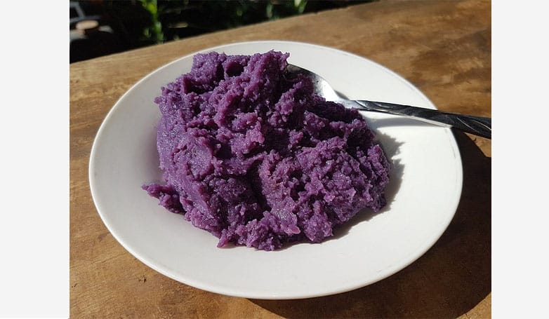 One of the delicious desserts in the Philippines called Ube Halaya