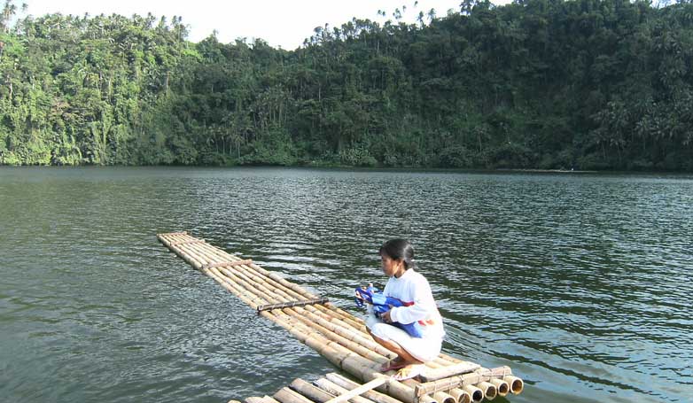 A female Bankera in freshwater lake in Padin, San pablo Laguna.